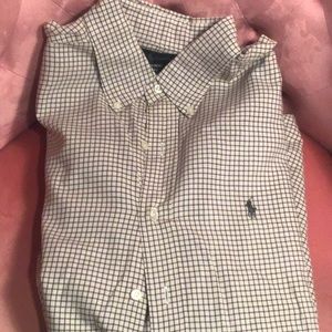 Ralph Lauren Black and White Checkered Dress Shirt